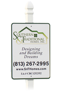 Sign, Southern and Traditional Homes, Custom Builder Florida